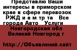 Представлю Ваши интересы в приморском крае в сфере перевозок РЖД и а/м тр-та - Все города Авто » Услуги   . Новгородская обл.,Великий Новгород г.